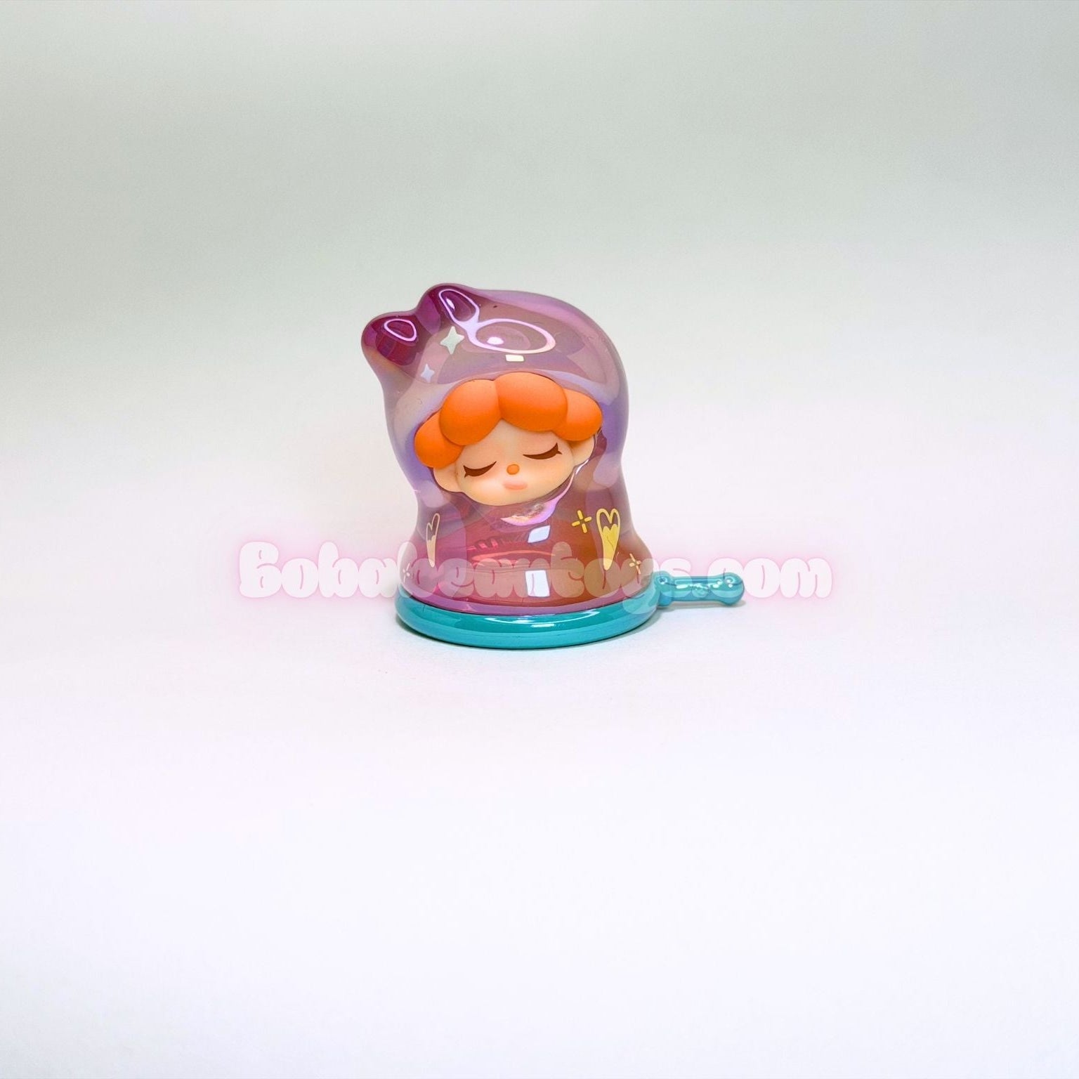 A character of a bubble on a white background.