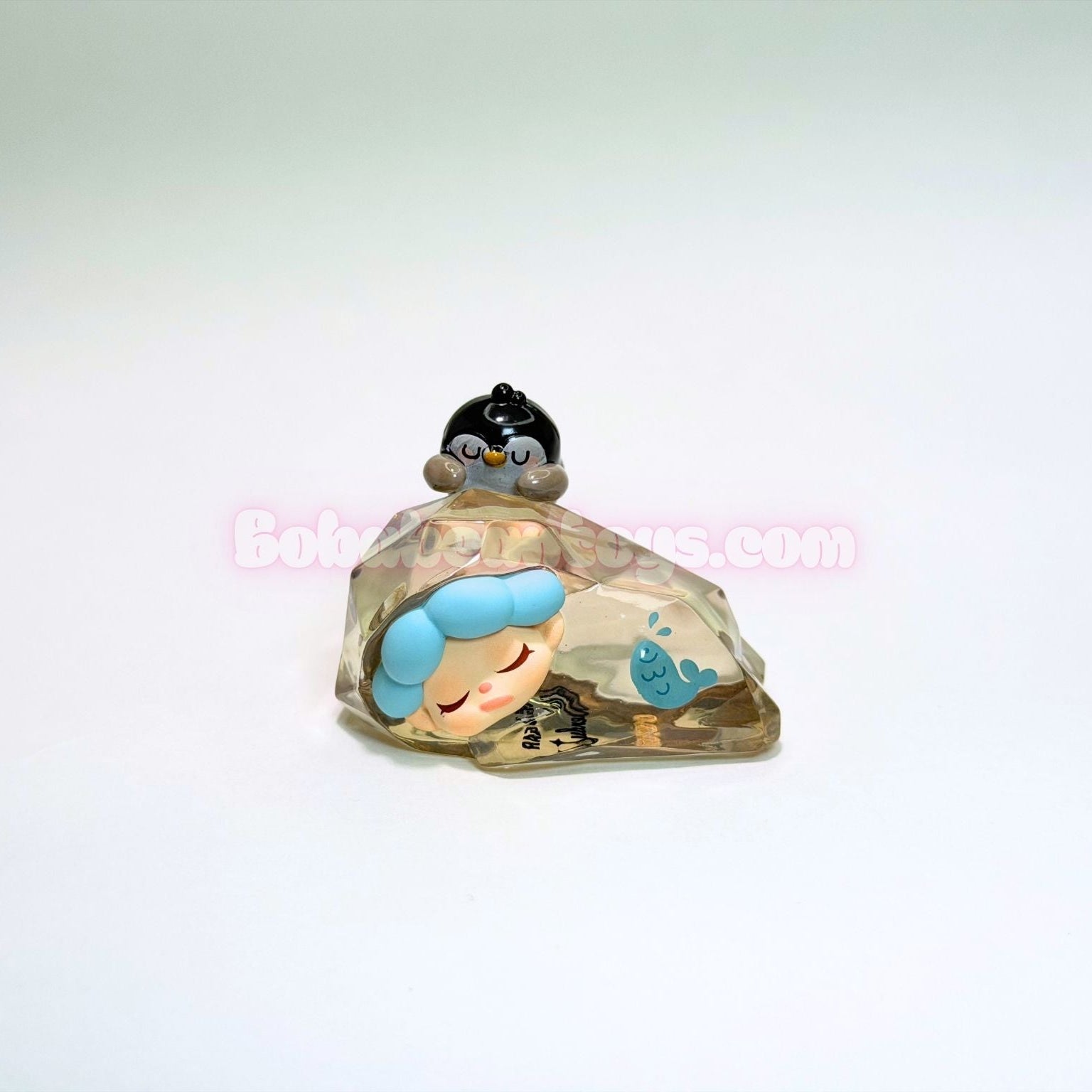Faceted character with a penguin on a white background