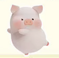 Lulu Pig Screen Leaning Scented Statue Series [Hippers]