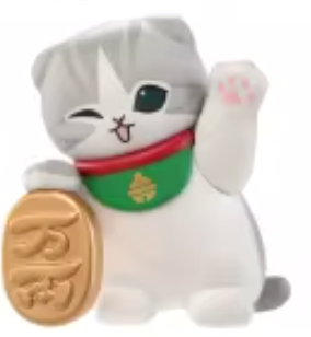 Original Mofusand Lucky Cat Mini Figure Beans by Funism