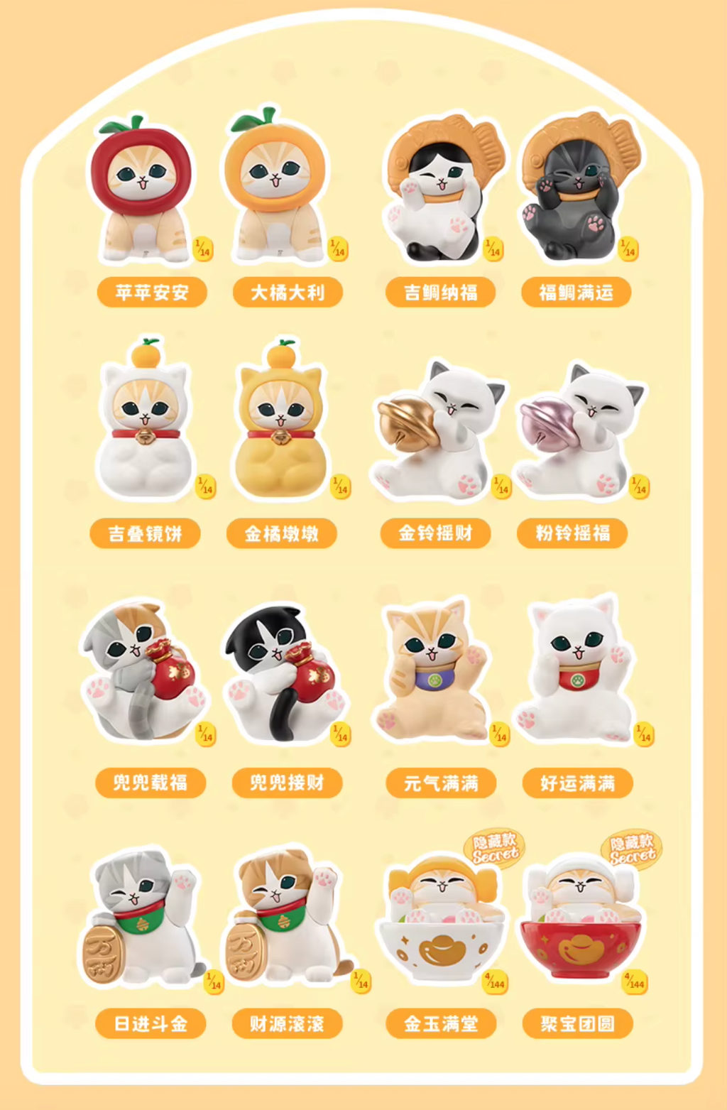 Original Mofusand Lucky Cat Mini Figure Beans by Funism