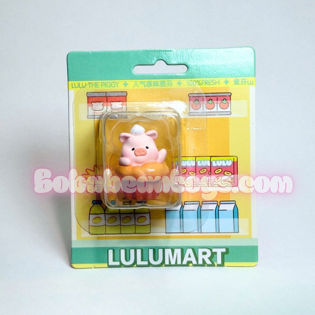 Toy figure in packaging with Lulumart branding on a white background